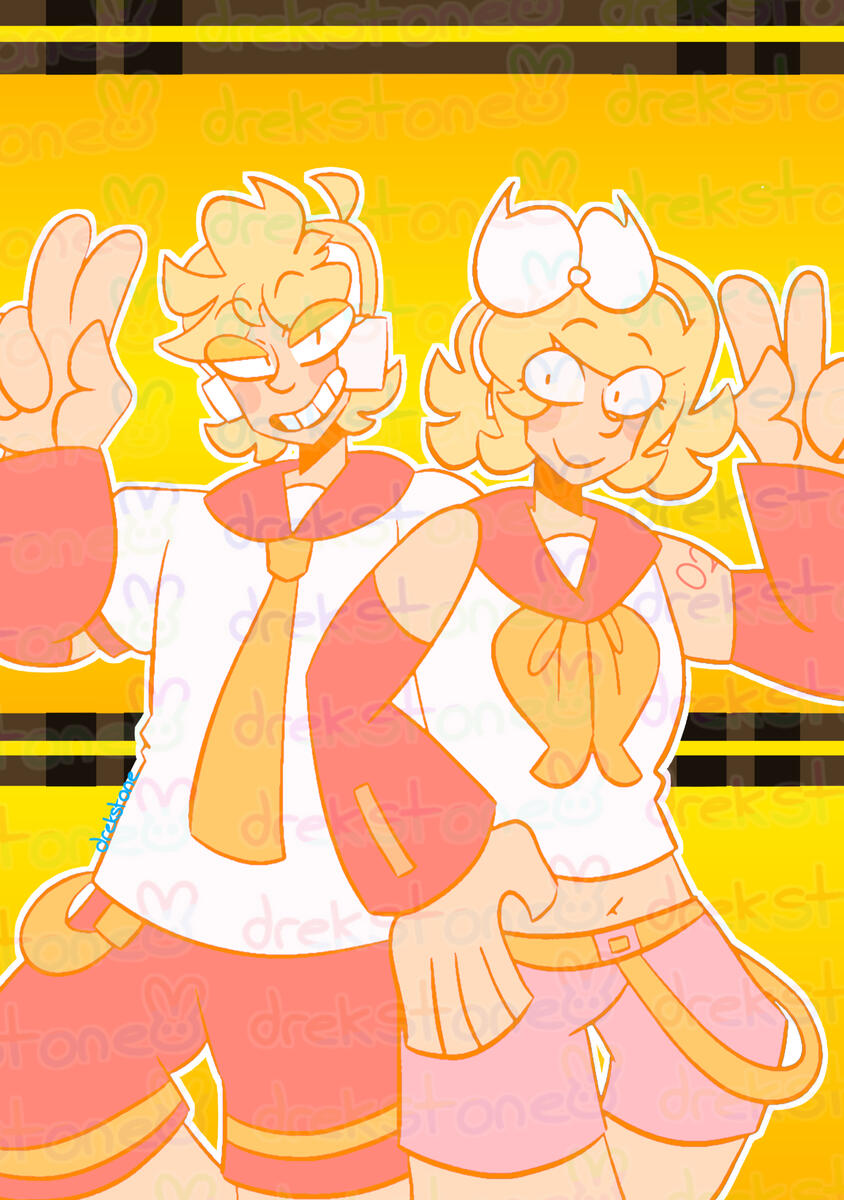 kagamine rin and kagamine len kagamine rin and kagamine len